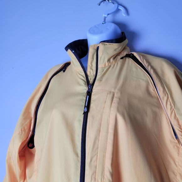 Novara Cycling Jacket Men’s L Yellow Full Zip Windbreaker Bike Rain Reflective - Picture 5 of 11